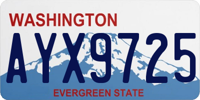 WA license plate AYX9725