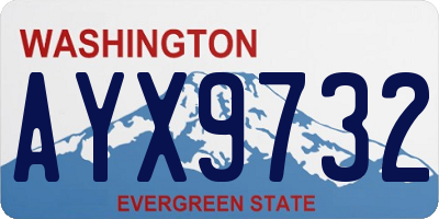 WA license plate AYX9732