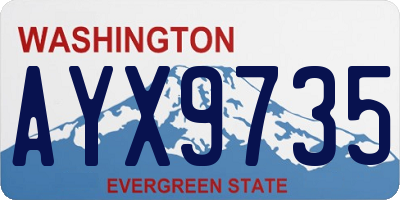 WA license plate AYX9735