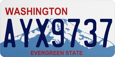 WA license plate AYX9737