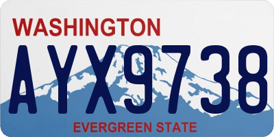 WA license plate AYX9738