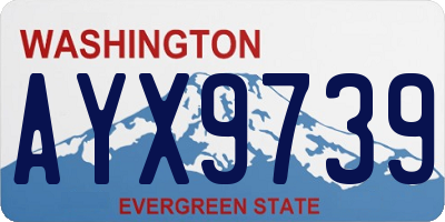 WA license plate AYX9739