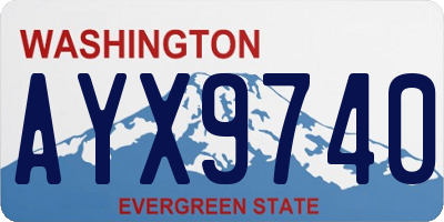 WA license plate AYX9740