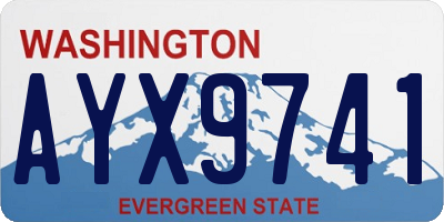 WA license plate AYX9741