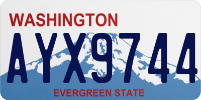 WA license plate AYX9744