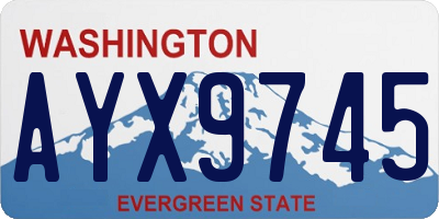 WA license plate AYX9745