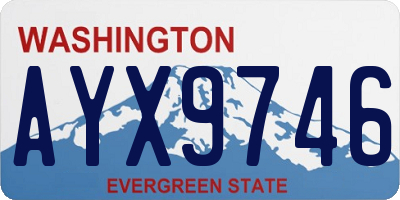 WA license plate AYX9746