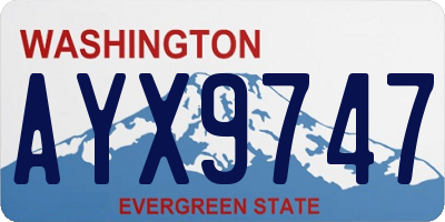 WA license plate AYX9747