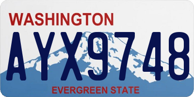 WA license plate AYX9748