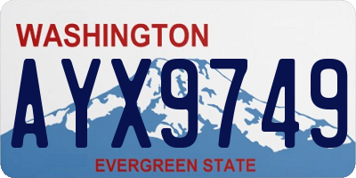 WA license plate AYX9749