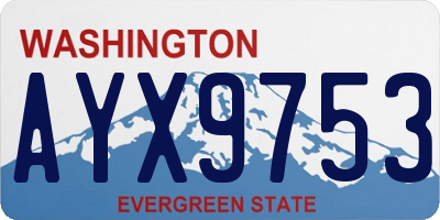 WA license plate AYX9753