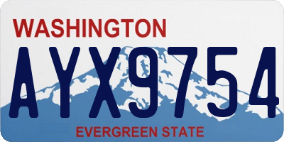 WA license plate AYX9754