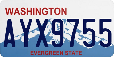 WA license plate AYX9755