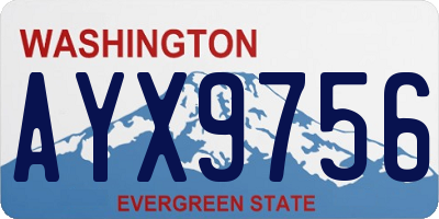 WA license plate AYX9756