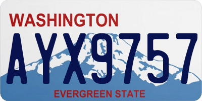 WA license plate AYX9757