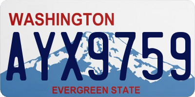 WA license plate AYX9759