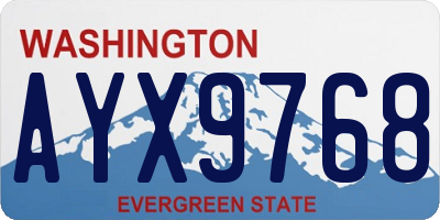 WA license plate AYX9768