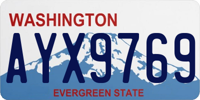 WA license plate AYX9769