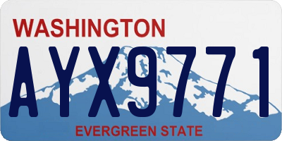 WA license plate AYX9771