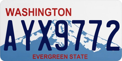 WA license plate AYX9772