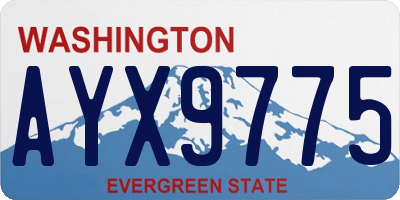 WA license plate AYX9775