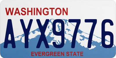 WA license plate AYX9776