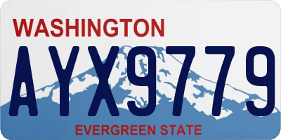 WA license plate AYX9779