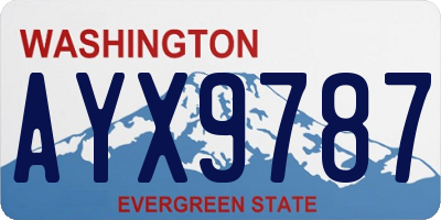 WA license plate AYX9787