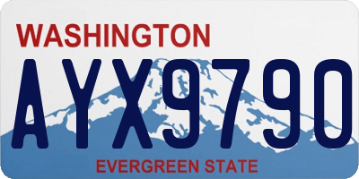 WA license plate AYX9790