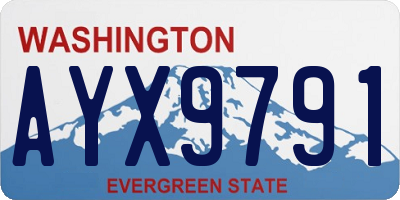 WA license plate AYX9791