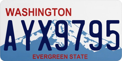 WA license plate AYX9795