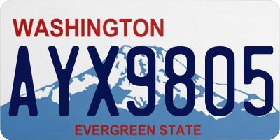 WA license plate AYX9805