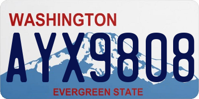 WA license plate AYX9808