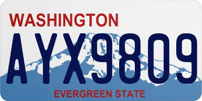 WA license plate AYX9809