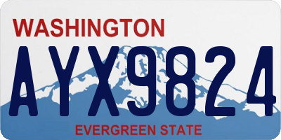 WA license plate AYX9824