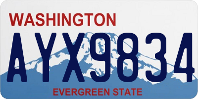 WA license plate AYX9834