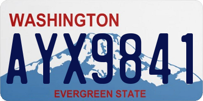 WA license plate AYX9841