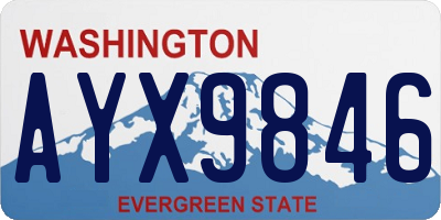 WA license plate AYX9846