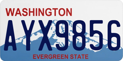 WA license plate AYX9856