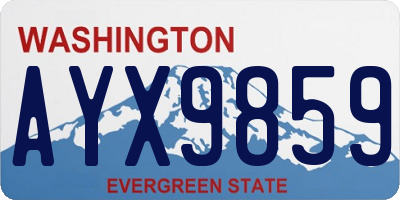 WA license plate AYX9859