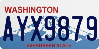 WA license plate AYX9879