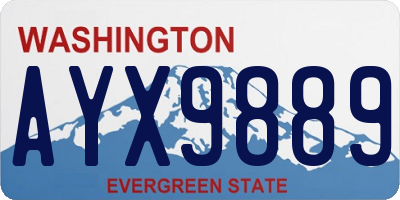 WA license plate AYX9889