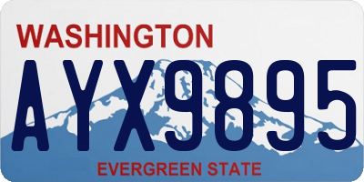 WA license plate AYX9895