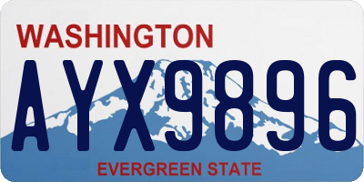 WA license plate AYX9896