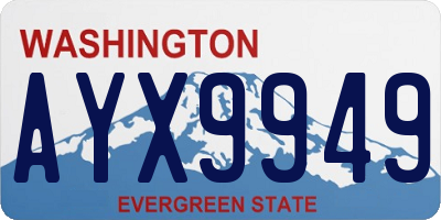 WA license plate AYX9949