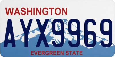 WA license plate AYX9969