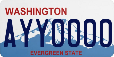 WA license plate AYY0000