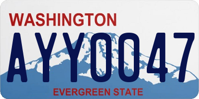 WA license plate AYY0047