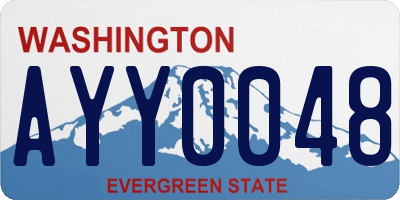 WA license plate AYY0048