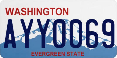 WA license plate AYY0069